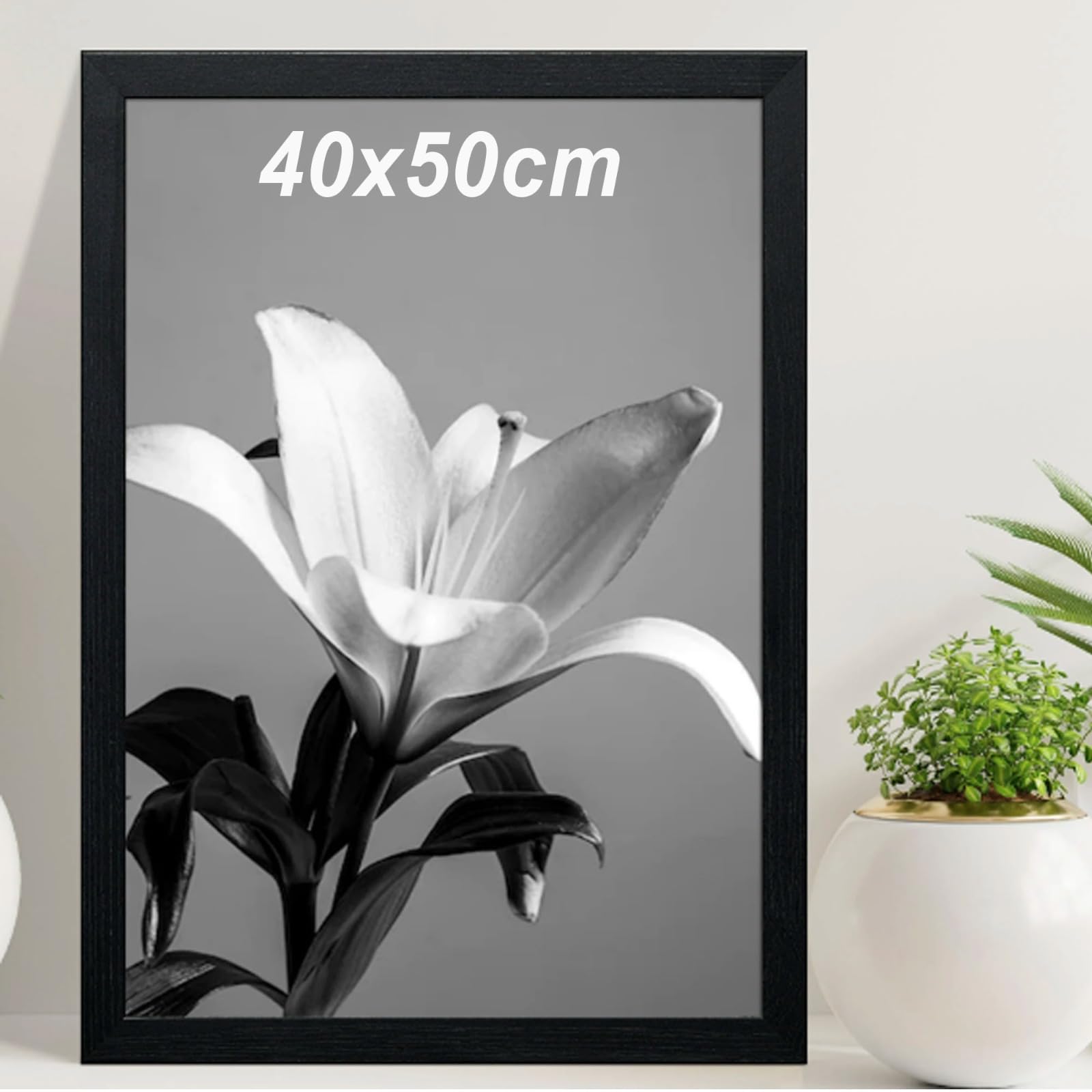 Black 40x50cm Picture Frame Wall Photo Frame Durable Acrylic Plexiglass Photos Pictures Frame Without Mount for Home Decoration