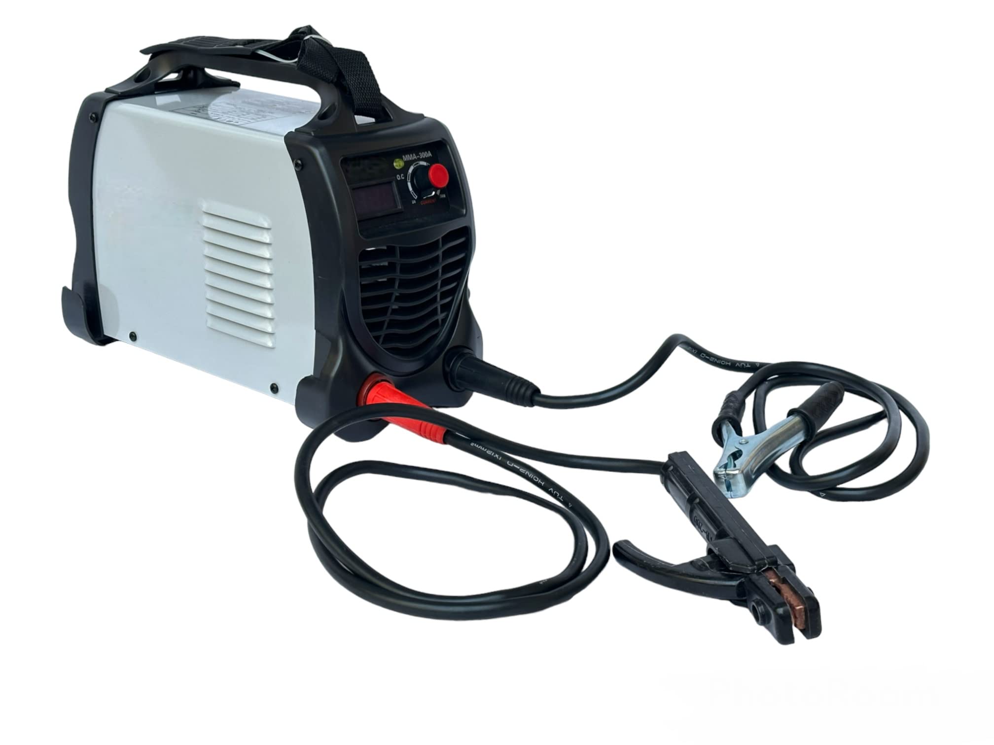 TANIASHOP Saldatrice inverter ad elettrodo 300 Ampere per fabbro con cavi e maschera display LCD digitale saldatrice elettrica portatile leggera