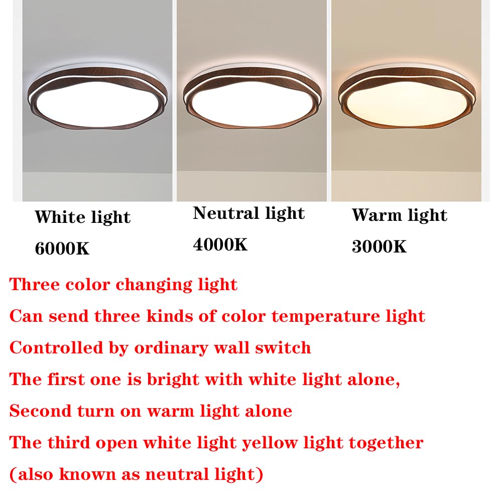 Lámpara Techo Estilo Minimalista Moderno Luz Tres Tonos Luces Panel Fáciles De Instalar Luminaria Techo Industrial Ultradelgada protección Ocular Plafón LED Nórdico para Cocina,baño,