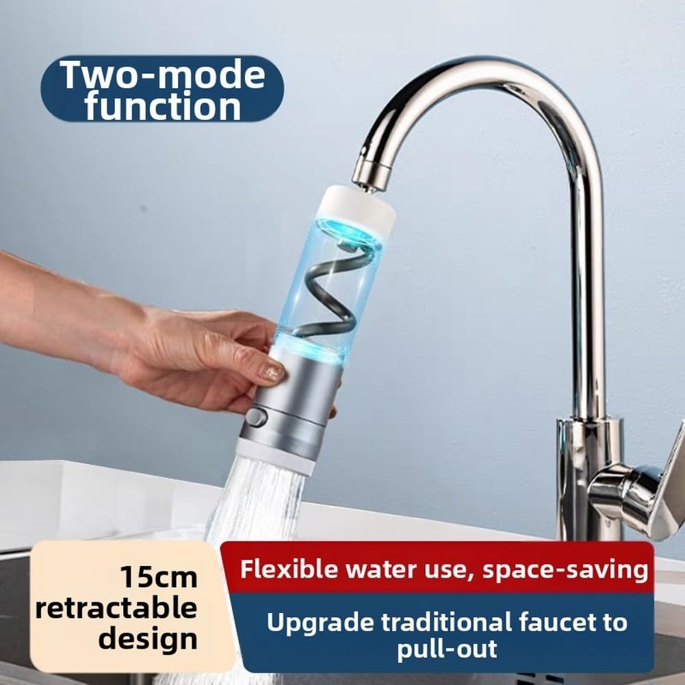 Rallonge de robinet magnétique, tête de pulvérisation extractible avec double mode, rotation à 360° anti-éclaboussures pour nettoyage d'évier de cuisine