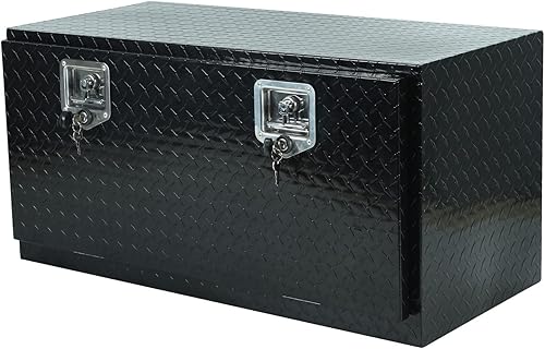 PRFFWK Caja de herramientas de remolque de aluminio resistente de 36 x 17 x 18 pulgadas caja plana para debajo de la carrocería caja de herramientas PRFFWK Caja de herramientas de remolque de aluminio resistente de 36 x 17 x 18 pulgadas caja plana para debajo de la carrocería caja de herramientas