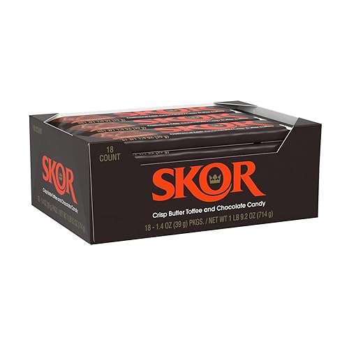 SkorSkor Leche Chocolate Cubierto Toffee Candy envuelto individualmente 14 oz Bar 18