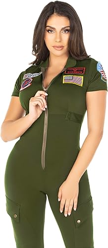 Miniatura 3 de 1pc Señoras parte superior Gun Vuelo Suit-Verde