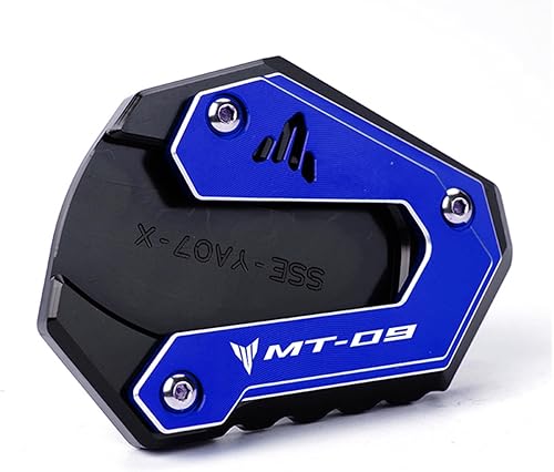 CNC aluminio for Yamaha MT 07 2021 2022 MT07 MT09 Tracer 700/900/GT TRACER9/7/GT Motorcycle Kickstand Foot Side Stand Extension Pad (Color :