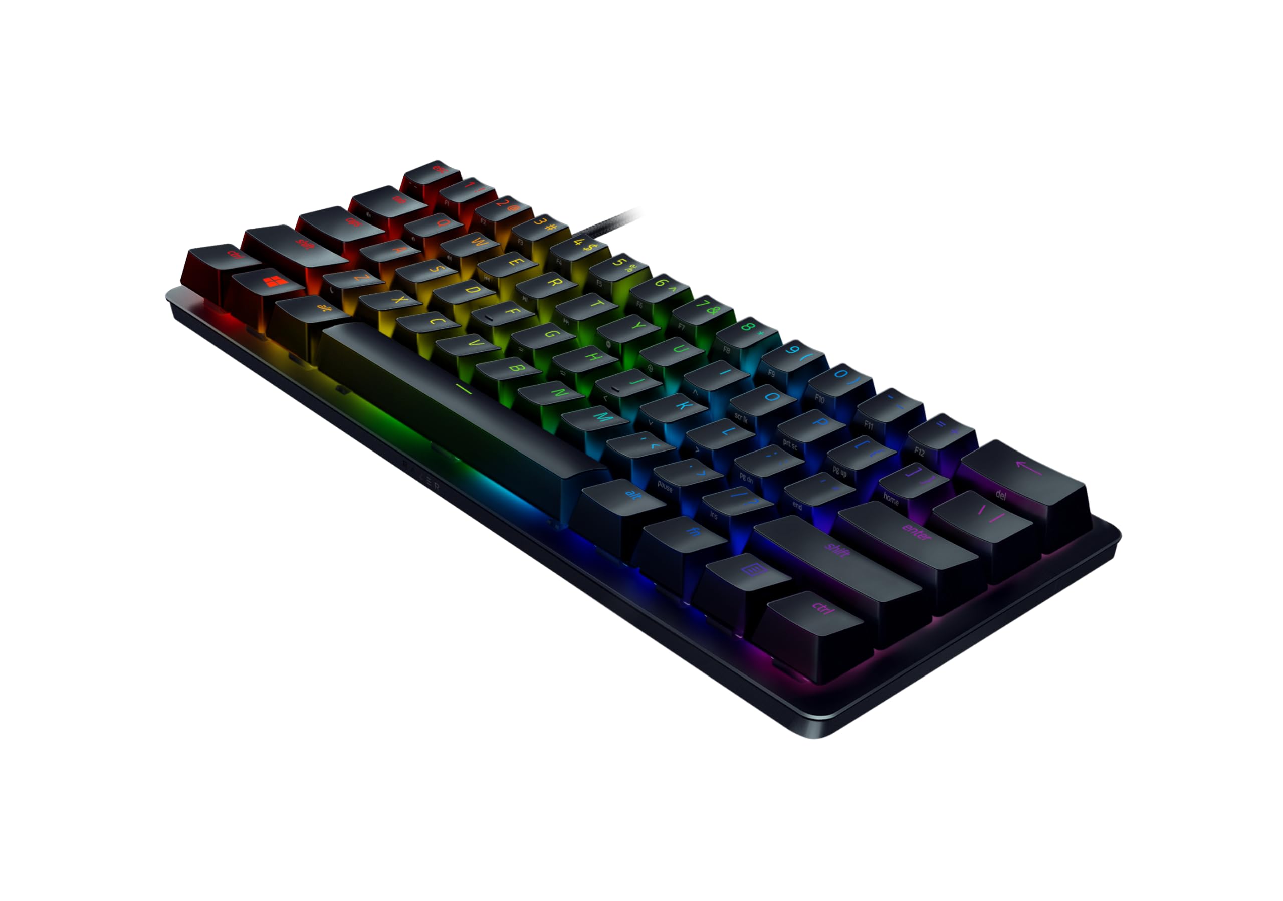 Razer Huntsman Mini Red Switch 60% Gaming Tastatur Lineare Optisch-Mechanische Switches Doubleshot PBT-Tastenkappen Abnehmbares USB-C Kabel QWERTZ DE-Layout Schwarz