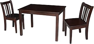 International Concepts Table With 2 San Remo Juvenile Chairs, Rich Mocha