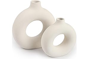 Exquisite White Boho Booty Vase Set of 2 for Refined Home Decor