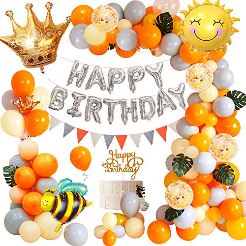 APERIL Geburtstags Dekoration Kinder Geburtstagsdeko Luftballons Geburtstag für Junge Mädchen Klein mit Happy Birthday Girlande Luftballon, Latex Konfetti Luftballons, Folienballons