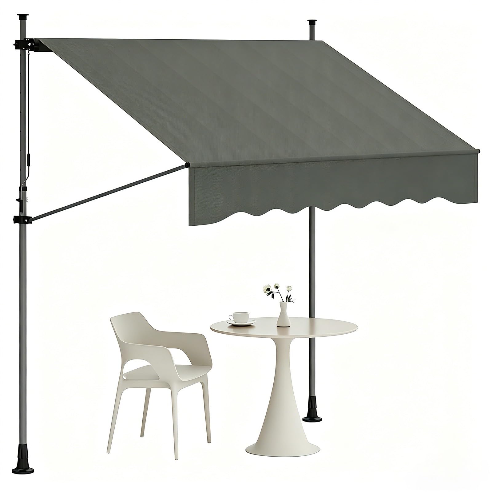 Auvent rétractable robuste en polyester haute densité de 350 cm