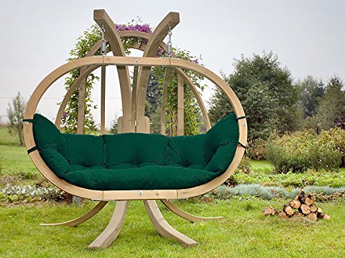AMAZONAS Hängesessel in edlem Design Globo Royal Chair Green Weatherproof Mehrpersonen ca. 175 x 120 x 70 cm bis 200 kg in Grün - 2