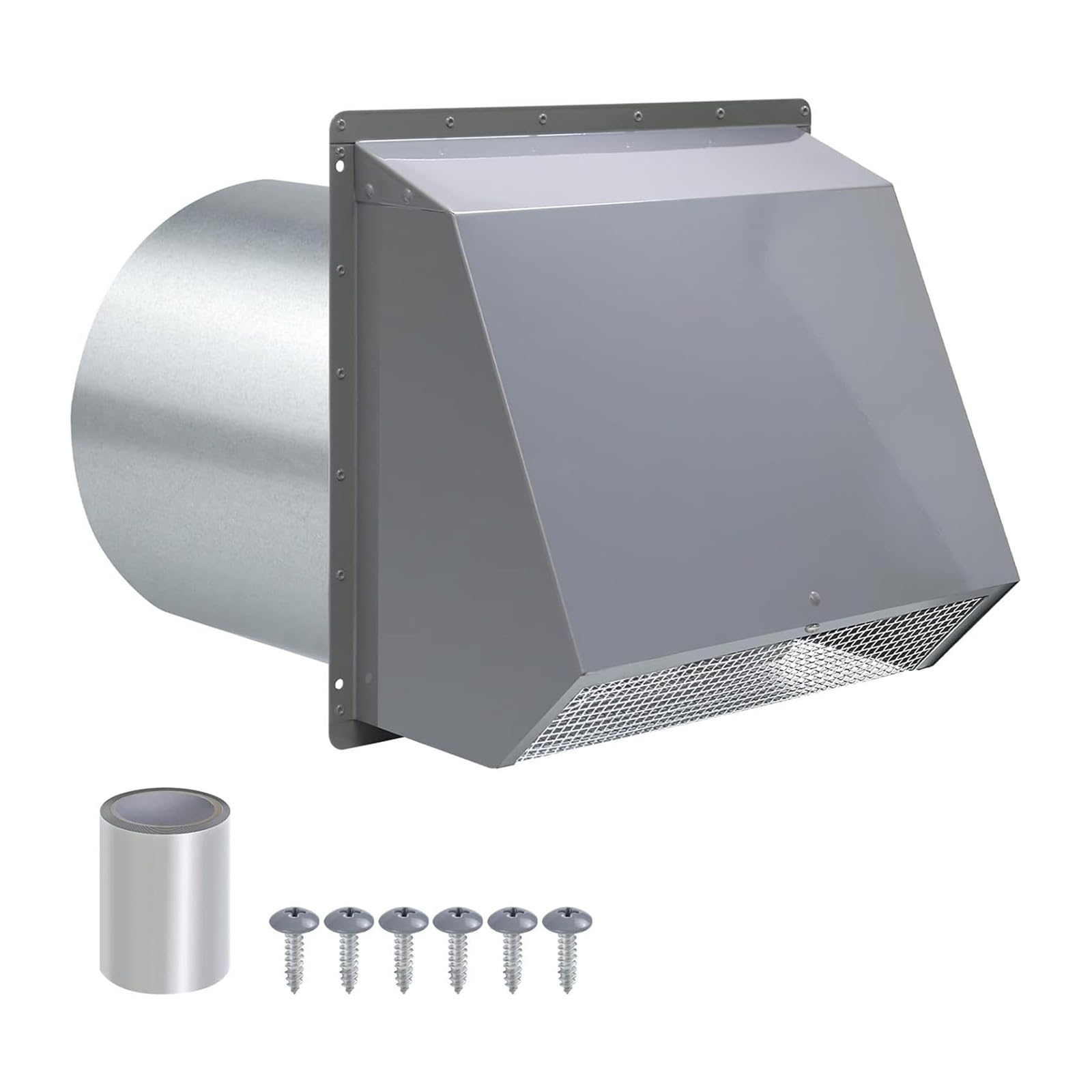 Kaeltsyn Wall Vent Cover 4/6 / 8inch Dryer Hood with Screen and Damper Enduring Extractor Dryer Vent Hood with Screen and Damper