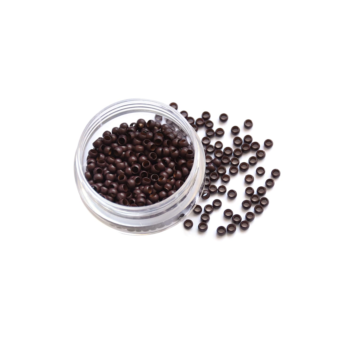500pcs 3.0x2.0x2.0mm Copper Nano Rings Beads Hair Extension Nano Rings Beads (Brown), 3.0mm 500pcs
