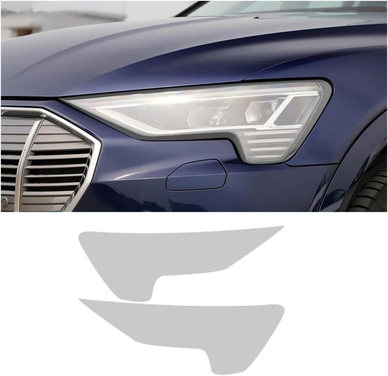 SamLng Car Front Light Film for Etron 2019-2024 Headlight Protection Sticker Car Front Headlamp Protection Film car Lights Film Headlight Anti-Scratch Non-Yellowing Protective Film