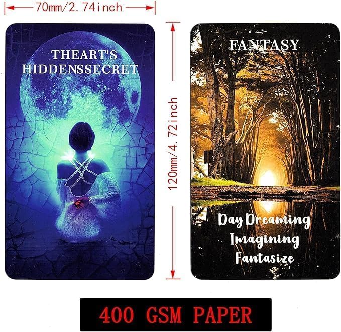 Twin Flame Love Oracle Cards, Hearts Hidden Secrets Oracle Deck, 78 kart tarota dla początkujących, pomaga odkryć, co naprawdę jest w ich przestrzeni serca
