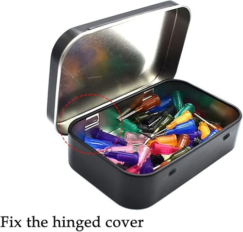 Miniatura 5 de AKOAK 3 recipientes rectangulares vacíos con bisagras de 3.7 x 2.4 x 0.8 pulgadas, color negro, para kit de primeros auxilios, kits de