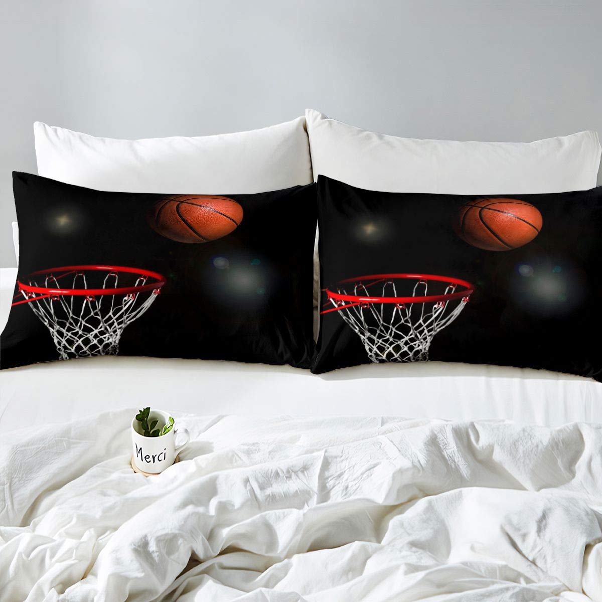 Copripiumino Basket Homemissing 100% Cotone – Set 2 Pezzi 140x200 Cm – Regalo Per Ragazzi - 2