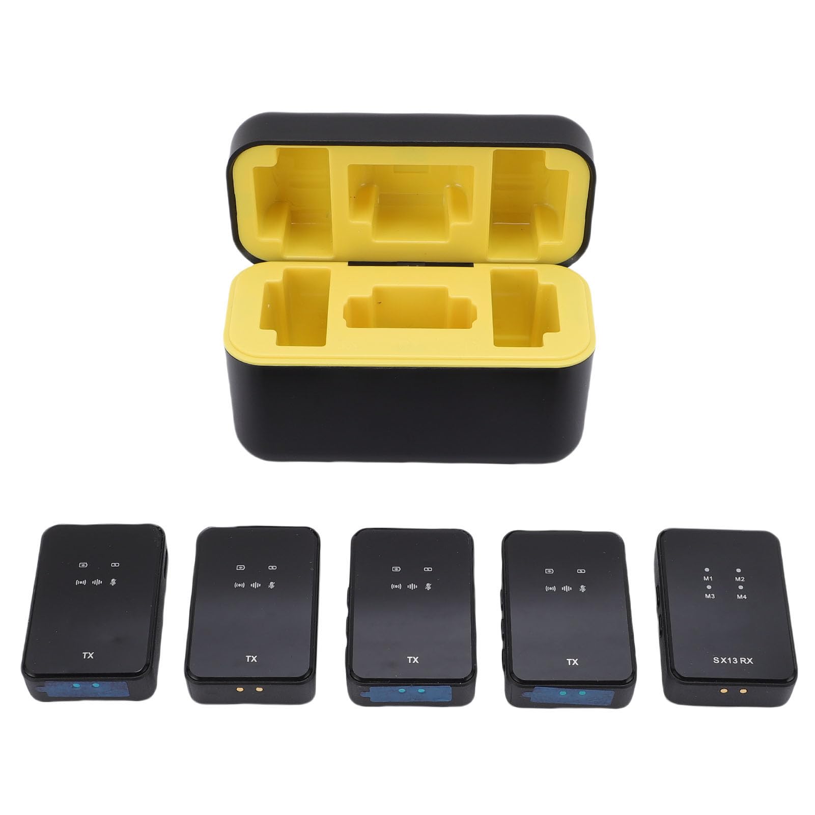 Microfono Wireless da Bavero, Microfono Lavalier Wireless Omnidirezionale con Riduzione del Rumore, Copertura Antivento per Fotocamera, Telefono, Computer, Registrazione di Interviste in