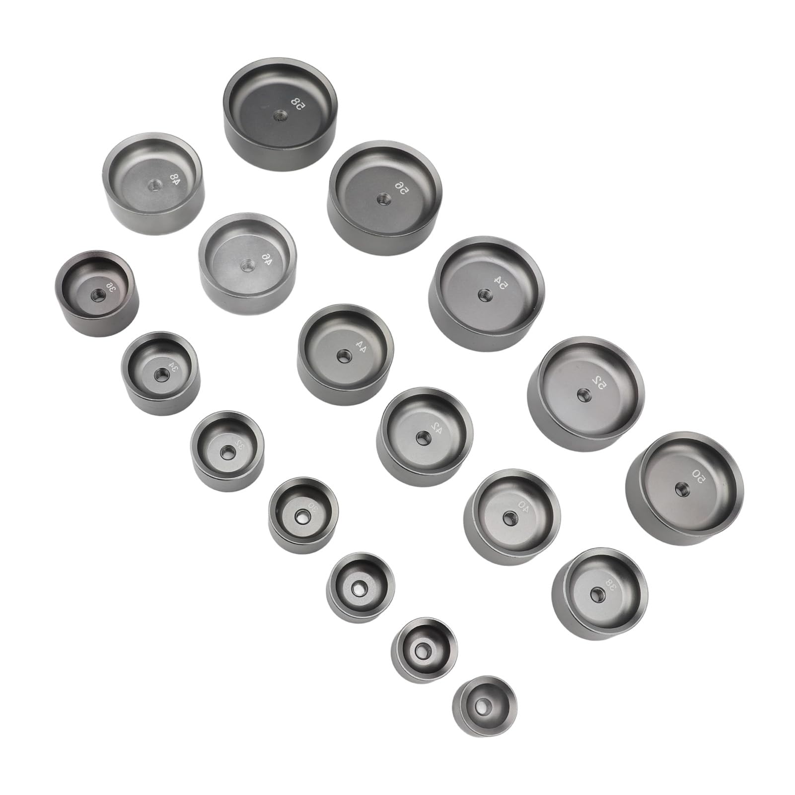 Generic 18 szt. Zestaw Pras do Zegarków Solidne Metalowe Narzędzia dla Zegarmistrzów i Hobbystów 24 Mm do 58 Mm