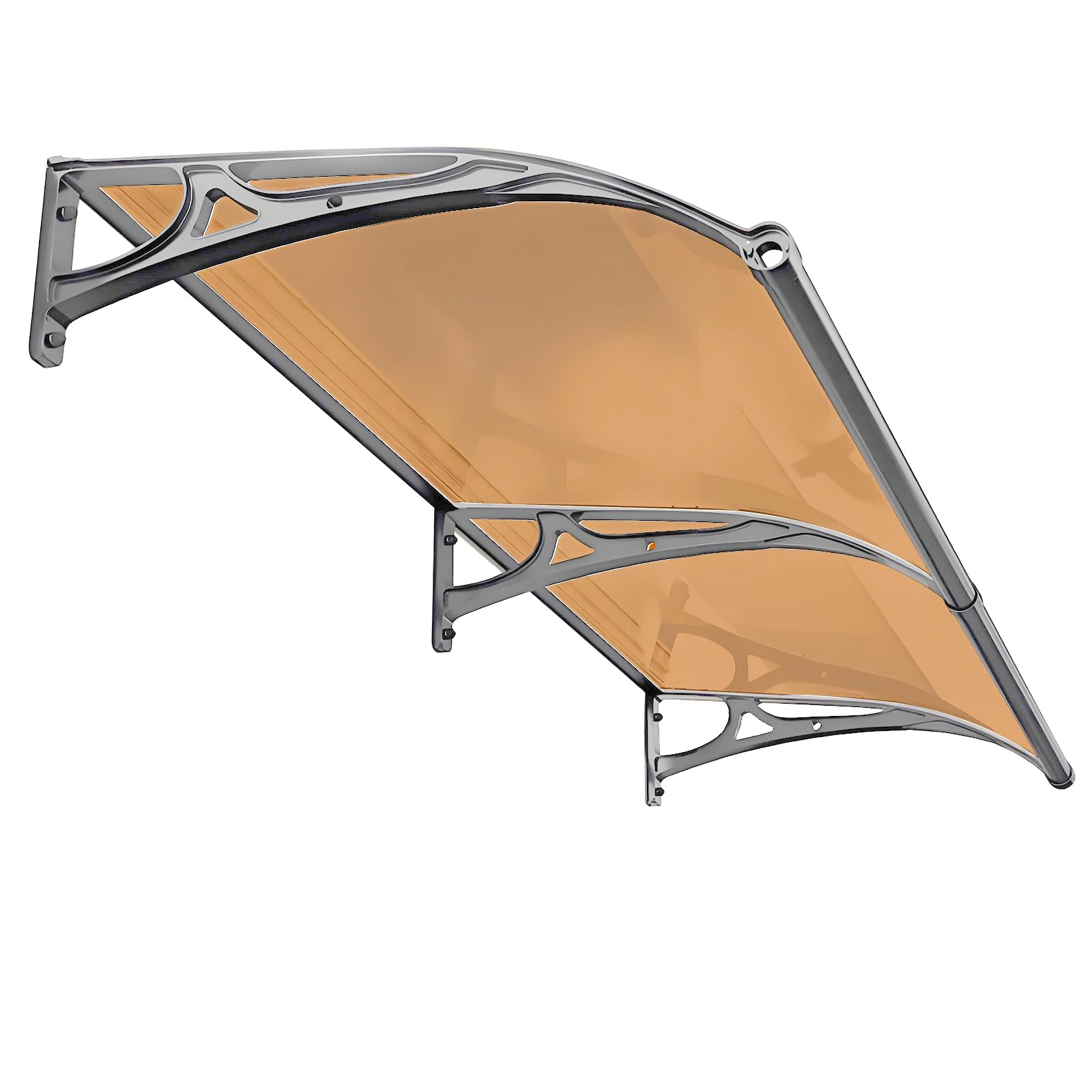 GJZQDKX Polycarbonate Window Door Awning CanopyOutdoor UV Rain Snow ProtectionStylish Awnings for Porch Patio Deck Sun Shutter Cover