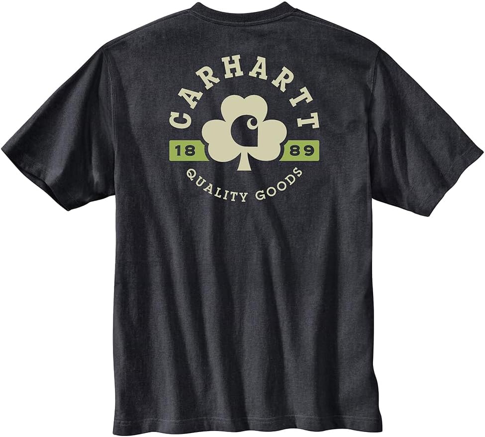 Carhartt Men's 106750 Relaxed Fit Heavyweight Short-Sleeve Pocket Shamrock GRAP