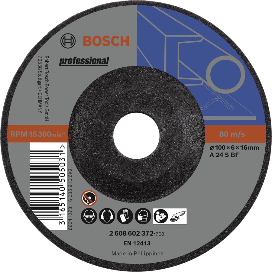 Bosch Professional Grinding disc for Metal grinding, Size- 4" / 100mm, Pack of 5, suitable for small angle grinder (B09S4N4FR1) Amazon Price History, Amazon Price Tracker