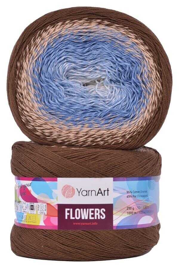 Image of YarnArt Cotton Acrylic Blend - 55 /45 Cotton Acrylic - 250g, 1094yds Multicolor - Fine, Sport Yarn - Rainbow Crochet - Skein