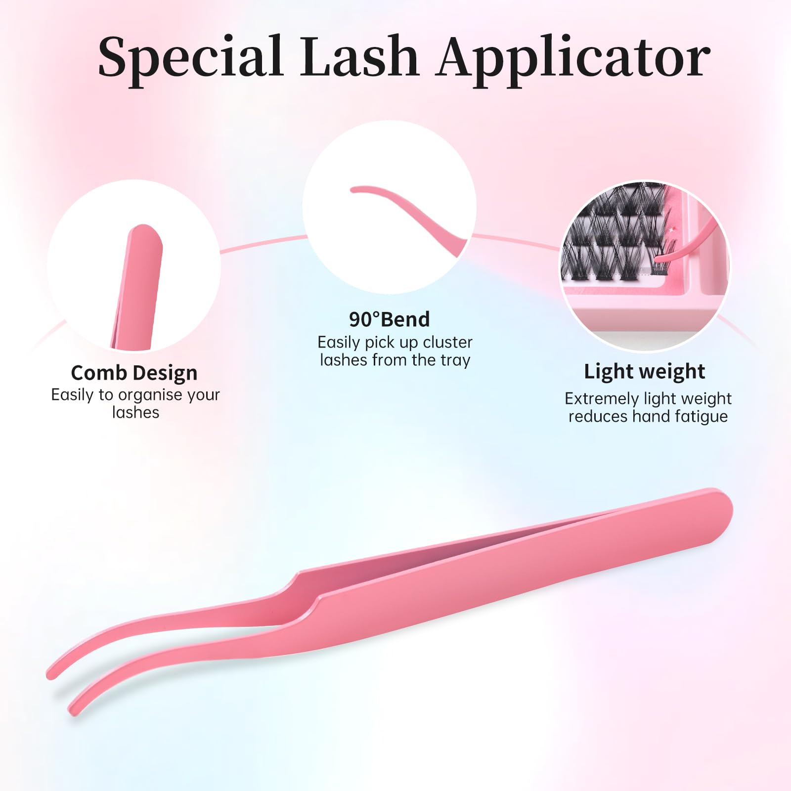 Fenshine Cluster Lashes Individual Lashes Wide Stem C/D Curl 10-16mm Length DIY Eyelash Extension Individual Soft False for Personal Use at Home (KT02 - Image 4