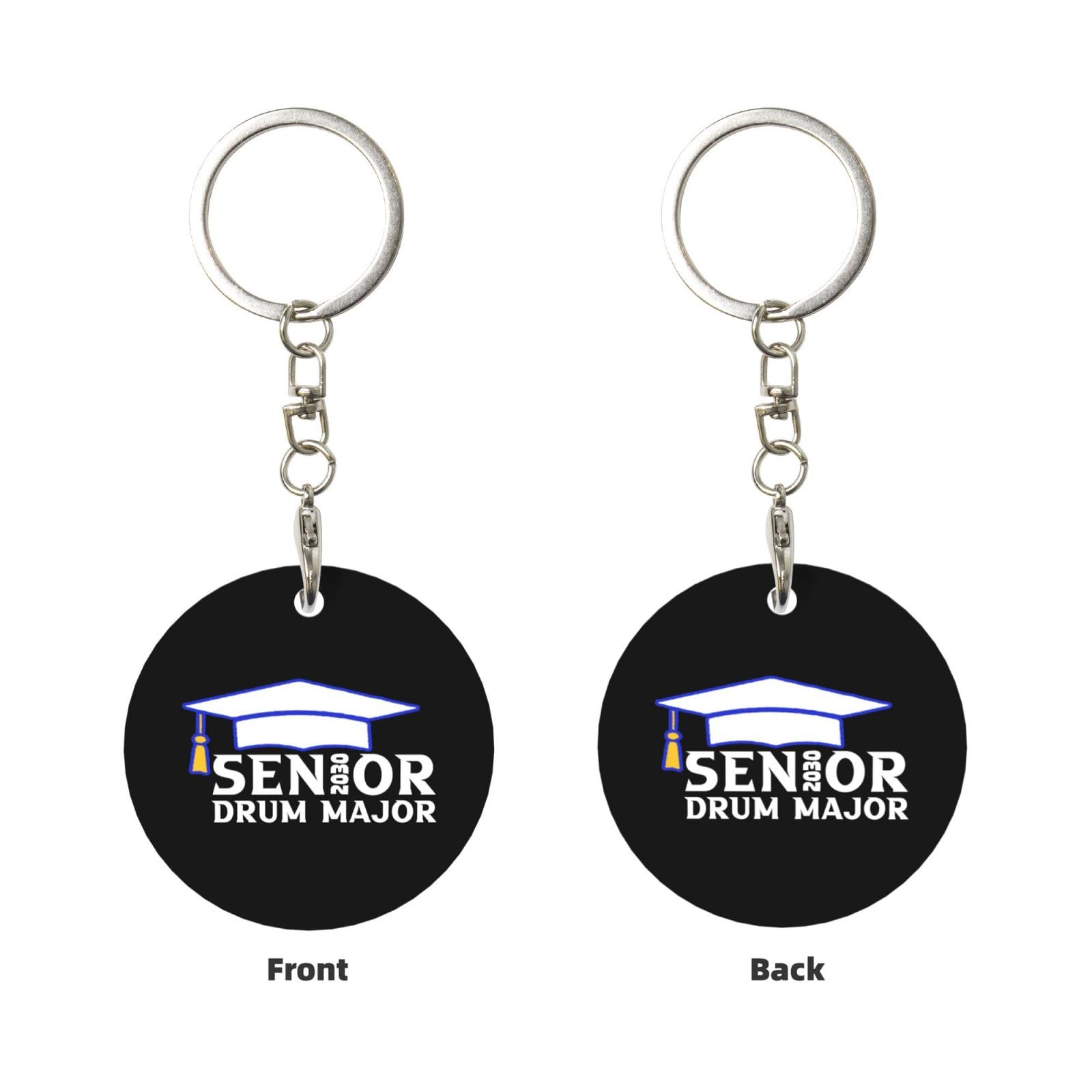 Kangweida Senior 2030 Drum Major Durable Aluminum Round Keychain Stylish Useful