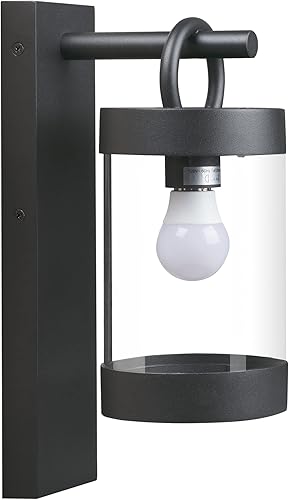 Miniatura 3 de Iluminación de pared al aire libre del atardecer al amanecer, paquete de 2 faroles de pared exteriores negros con base E26 para porche, patio,