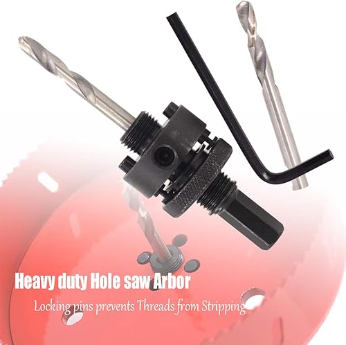 Miniatura 2 de Koopi Sierra de agujero de 4-38 pulgadas con eje resistente, cortador de agujeros bimetálico de 1.5 pulgadas de profundidad de 1.496 in para
