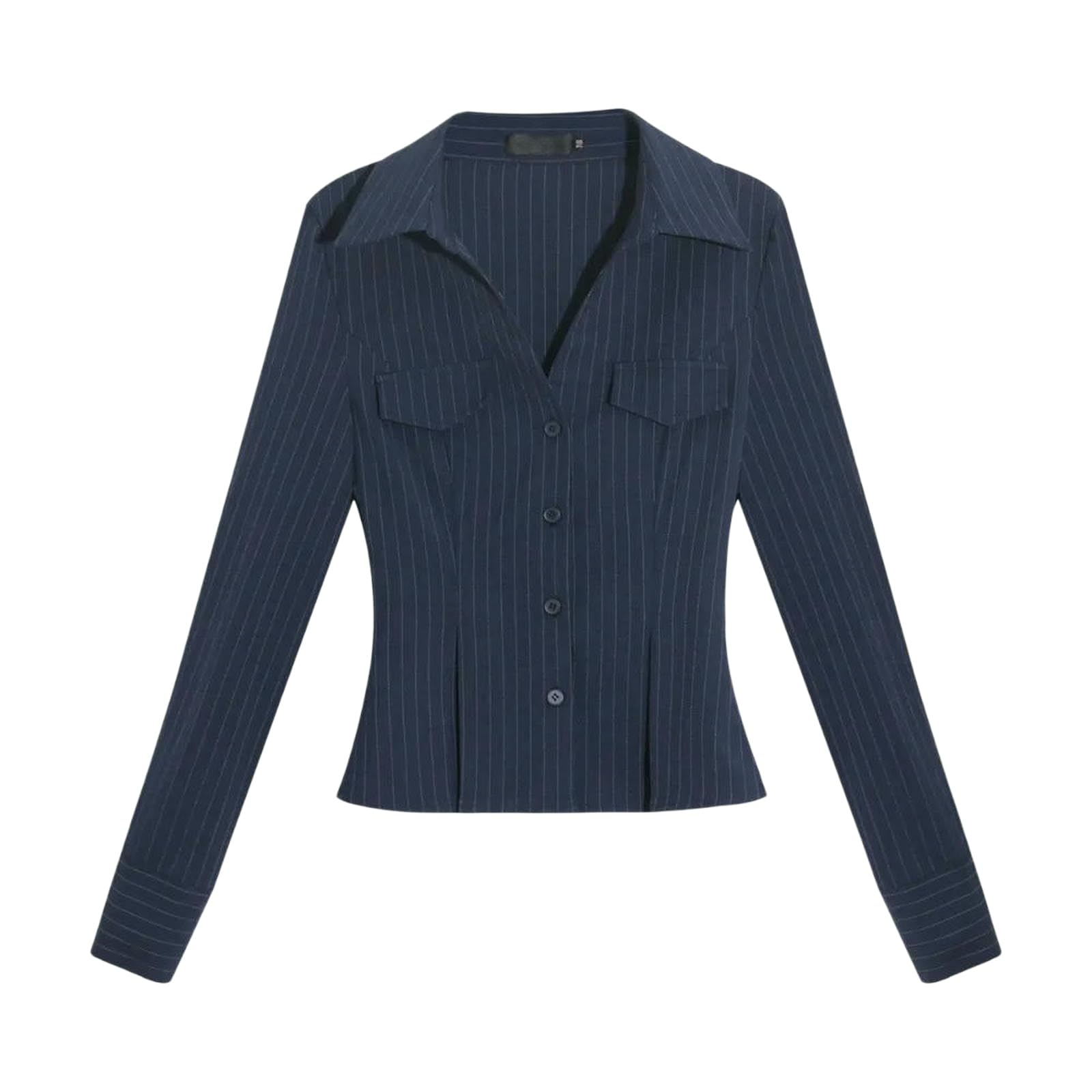 Camicia Donna,Camicia da Donna Sweet Strip con Pieghe, Blusa Slim Casual a Maniche Lunghe, Camicia Sottile con Bottoni