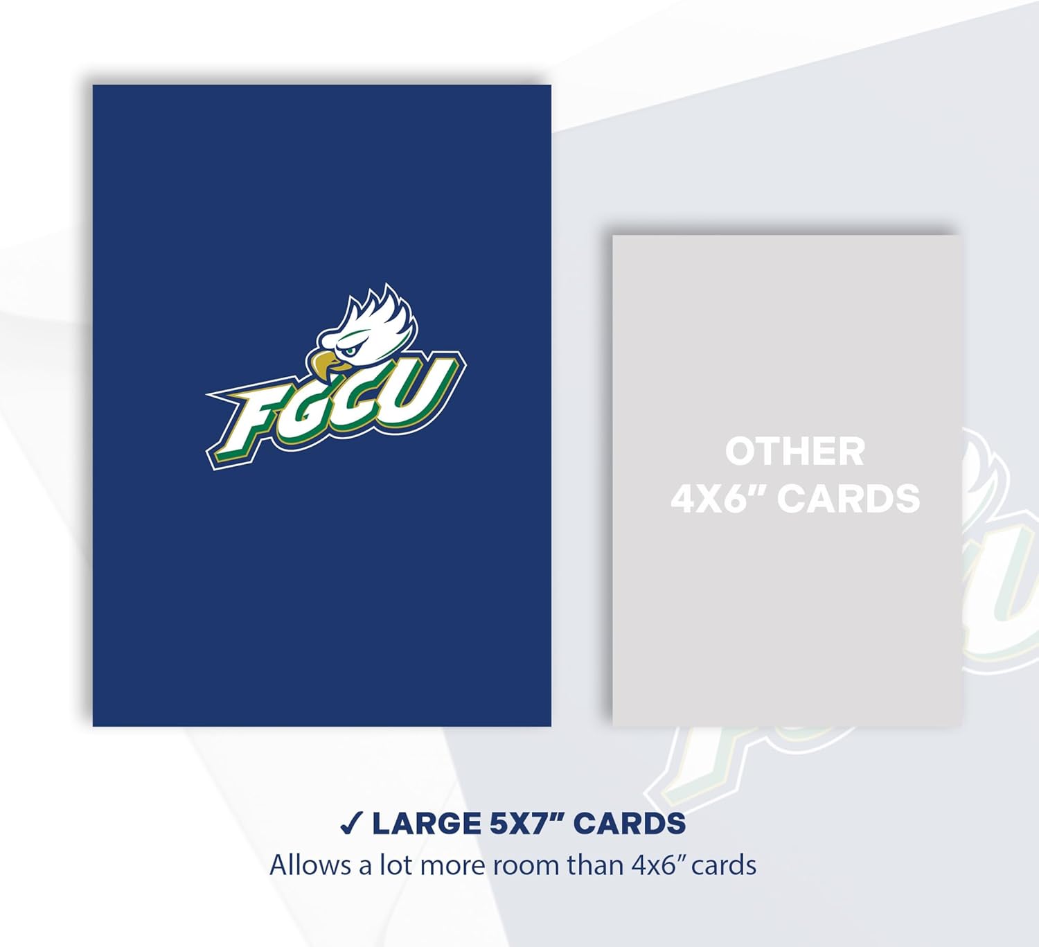 Desert Cactus Florida Gulf Coast University 5x7 Inch Greeting Card FGCU Eagles Single Folded Cardstock with Envelope Party Celebration Officially Licensed (5x7 Card A - Thank You)