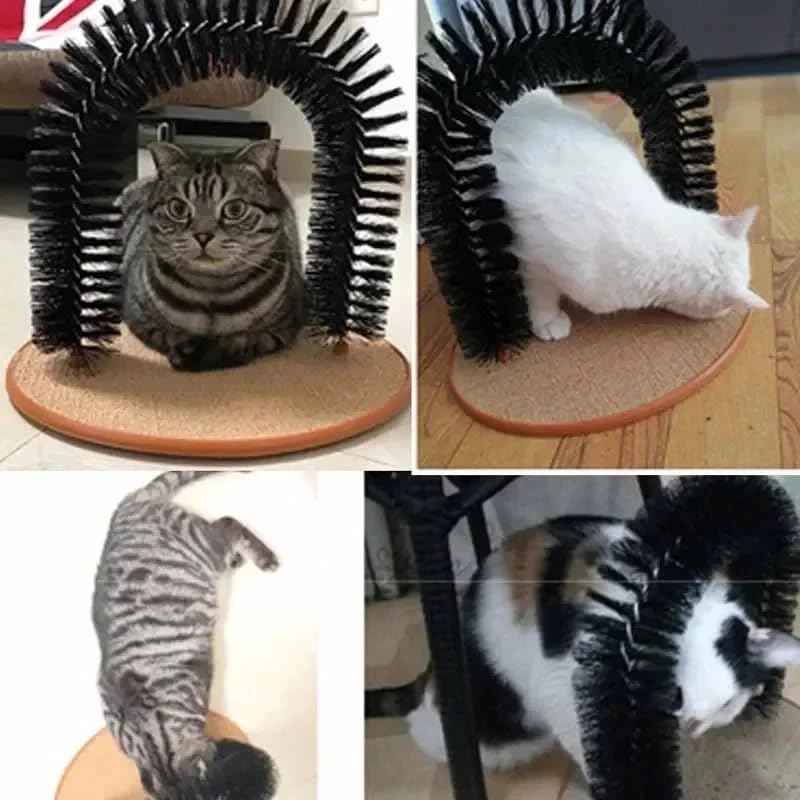 Purrfect ARCH Cat Self Groomer andr Massager Pet Helps Stop Shedding & Scratching to keep your Home Hair - Free
