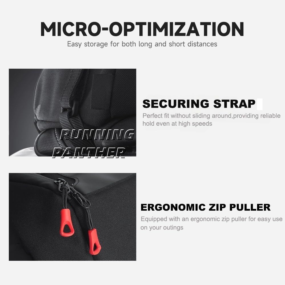 Motorcycle 4L Waterproof Tail Bag Fit for BMW S1000RR (2021-2023)/ S1000R(2014-2018)/ M1000R (2018-2022) Black Rear Pillion Seat Luggage Storage Bag Tool Kit