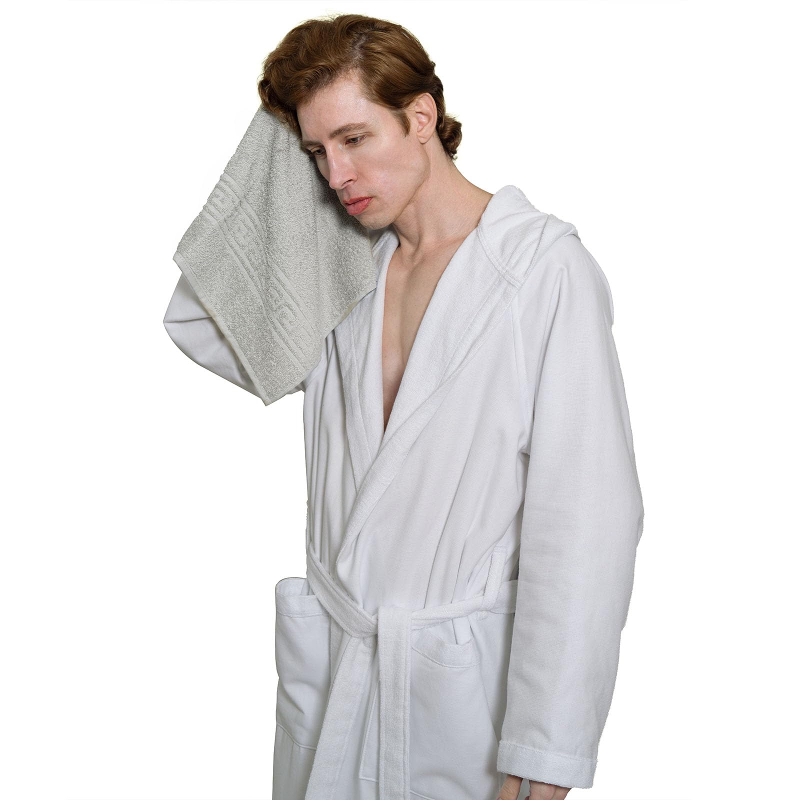runico Set Asciugamano Da 3 Pezzi Grigio in 100% Cotone- Set di Asciugamani per Bagno-Morbidi ed Altamente Assorbenti- Made in Italia