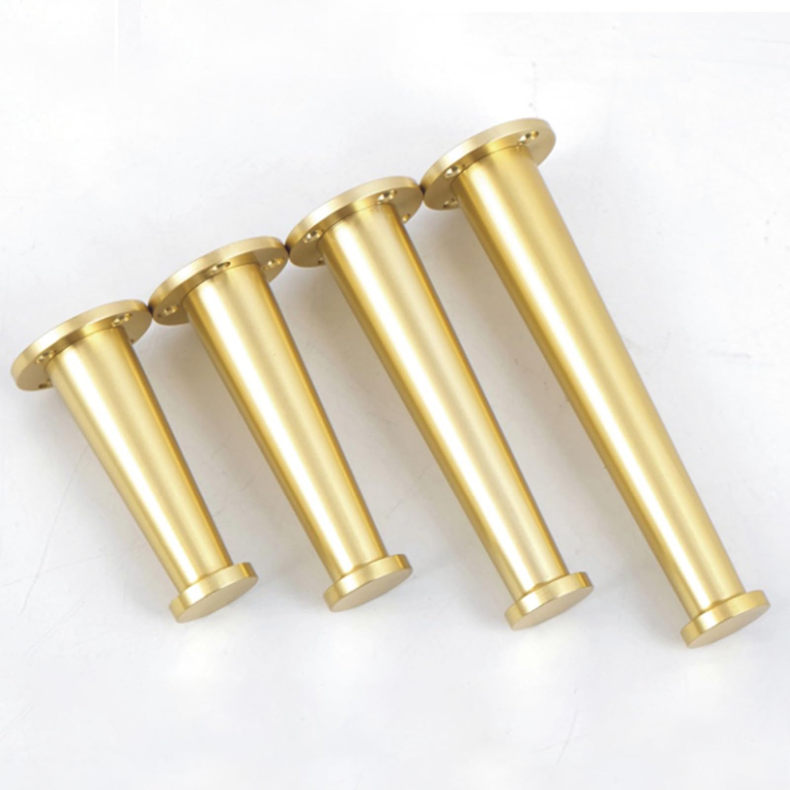 Patas para Muebles Regulables Dorado, 4Piezas Patas para Mesas Regulables Pies de Sofá Conicas para Armario Aleación de Aluminio | Anodizada Pata para Cama Altura Opcional 25cm Pies Gabinete 25cm/9.8"