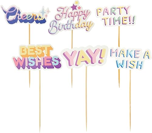 Miniatura 5 de Juego de 94 piezas de decoración de fiesta de cumpleaños arcoíris para niñas con globos, pancarta, adornos para pasteles y recortes de pared