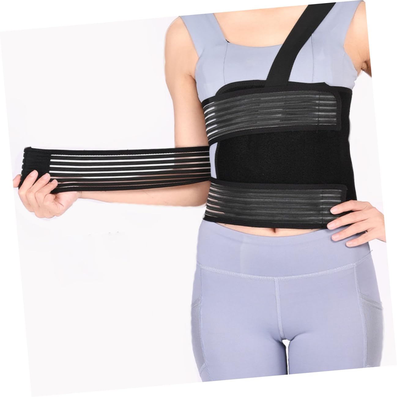Adjustable Rib Brace Belt for Broken Rib Breathable Lightweight for Men and Women Professional Chest Binder and Sternum Injury Relief