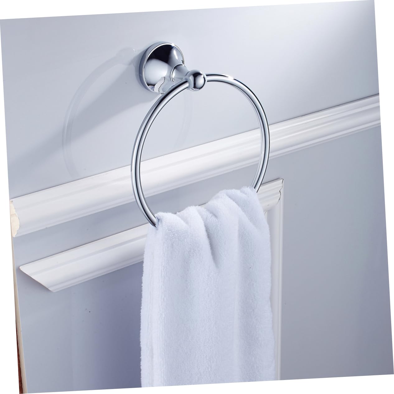 DOITOOL Runder Handtuchring Gebürsteter Handtuchhalter Aus Messingmaterial Für Badezimmer Einfach Hängender Handtuchring Passend Für Zuhause Hotel Etc