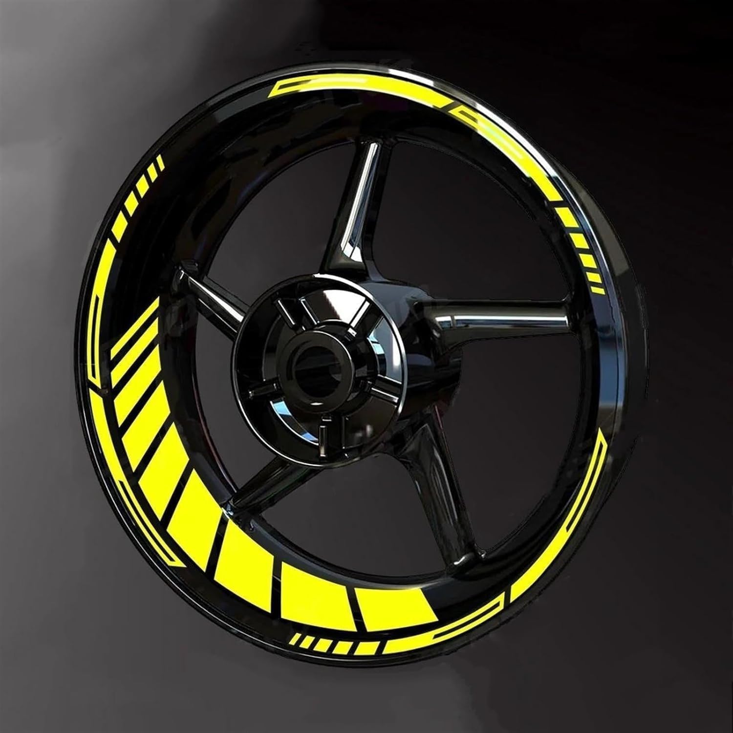ONEMAJI Wheel Stickers for Aprilia SRGT200 SR GT200 SRGT 200, Motorcycle Decals Rim Tape Striping Graphics Adhesive Decal Set Graphics Wheels Labels,Yellow