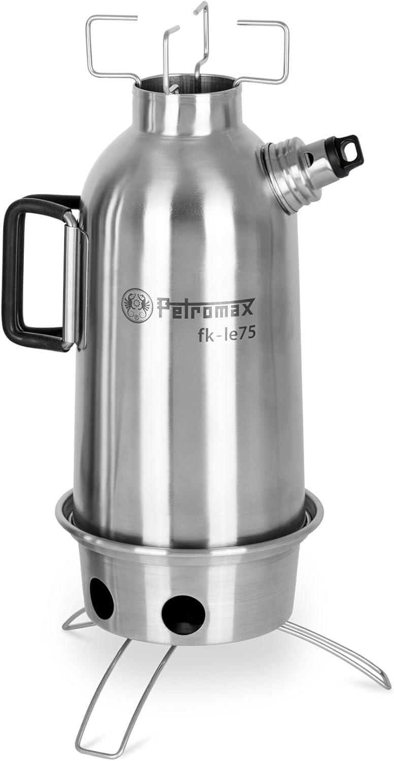 Petromax Fire Kettle Outdoor Stove - Campfire Cookware Boils Water or Heats Up Small Meals, Stainless Steel