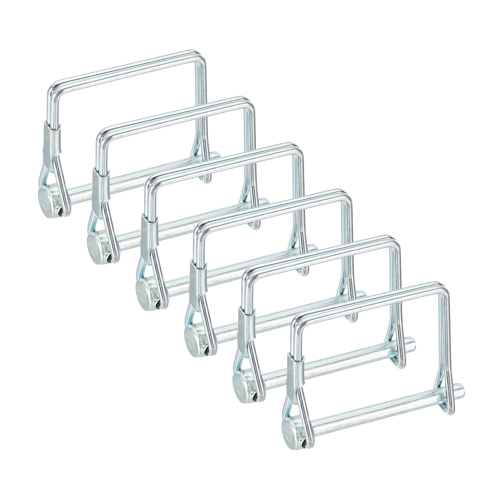 sourcing map 6 Pcs Trailer Coupler Pin (4.5mm x 45mm(D*L)) - Trailer Hitch Pin Coupler Square Safety Shaft Locking Pin for Farm Trailers Wagons Lawn Kayak Boat
