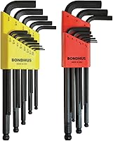 Bondhus 20199 Balldriver L-Wrench Double Pack: 1.5-10mm Metric & 0.050-3/8 Inch Hex Keys - Protanium Steel Set