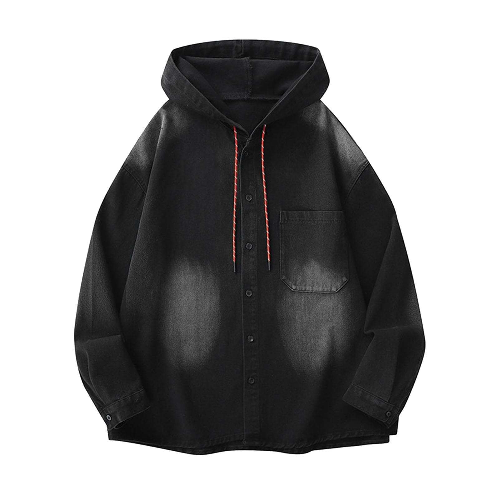 Sudadera con Capucha Hombre Hoodie Chaqueta Vaquera Estilo con Elegante para Hombre Sudadera Urbana Moderna de Vestir Casual