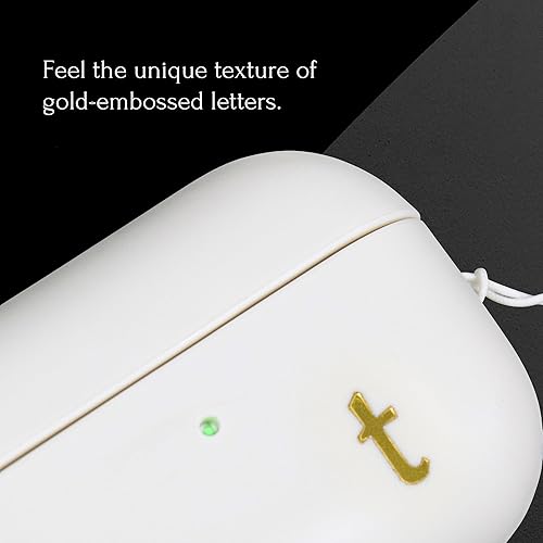 Miniatura 5 de COLLECTIVE HOME - Funda AirPods Pro de 1 y 2 generación, diseño de letras personalizadas, elegante y seguro con cordón, material de TPU premium,