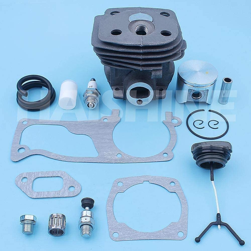Kit de Juntas de pistón de Cilindro de 47 mm Compatible con Husqvarna 357359 357XP Motosierra Línea de Gas Filtro de Enchufe Cojinete de Agujas 537 15 73 02