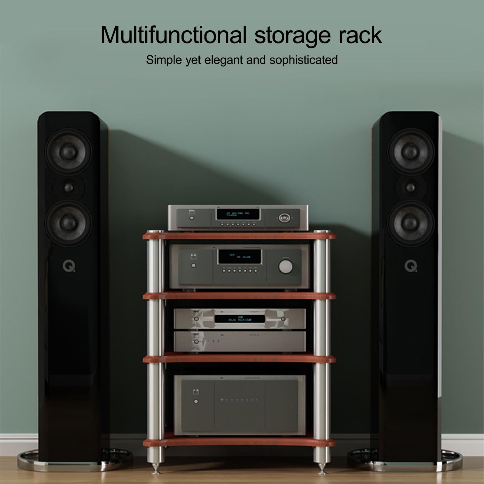 Czarny 62 cm szafka rozrywkowa wielofunkcyjny stojak audio-wideo do gier spotkań i salonu stylowy wzmacniacz rozwiązanie do przechowywania oszczędzający miejsce design