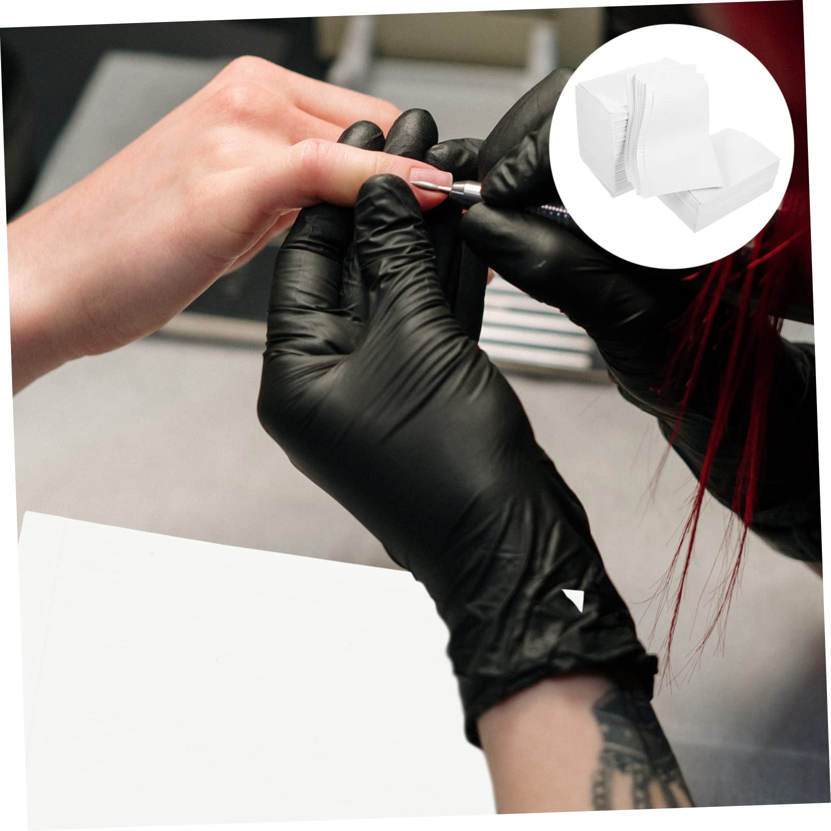 UKCOCO Tovagliette Monouso Per Manicure 125 Pezzi, Cuscinetto Per Unghie Morbido e Assorbente, Tappetino Per Nail Art Per Salone, Casa e Ufficio, Protezione Tavolo Antipolvere Per Manicure