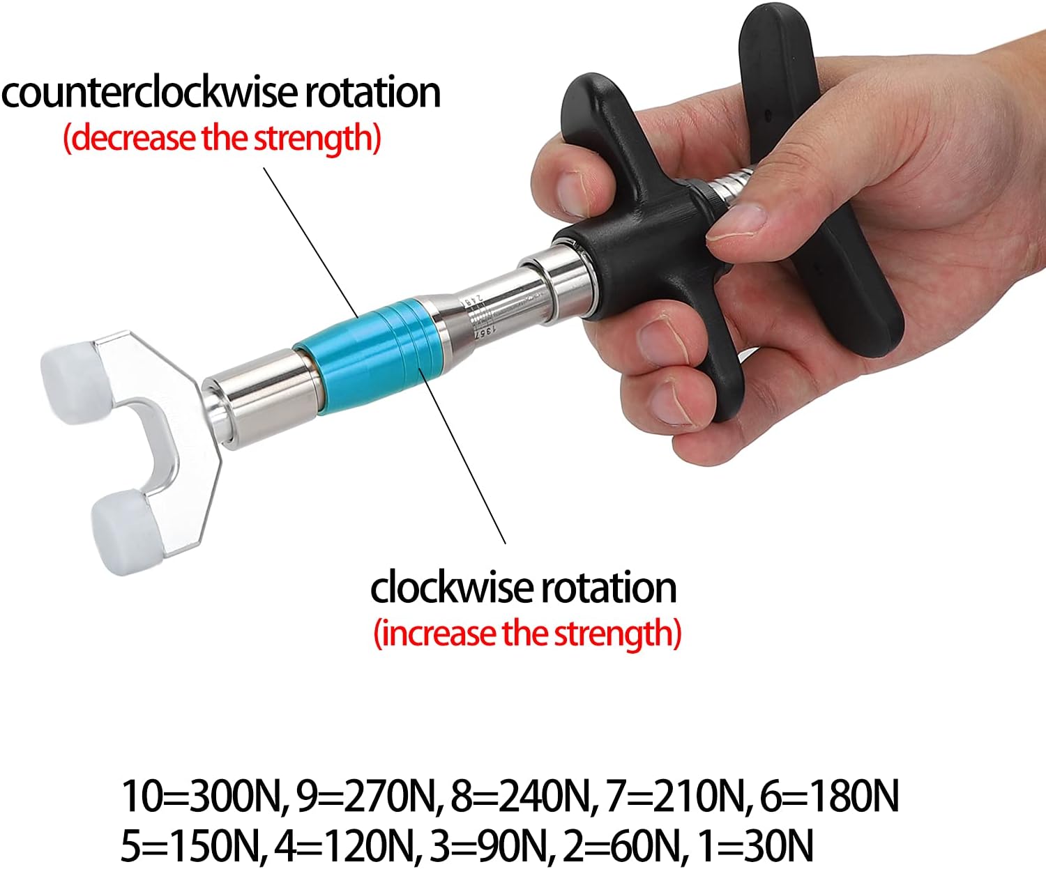 Manual Chiropractic Adjustment Correction Tool for Spine Back Massage, Portable Chiropractic Adjustment Tool Adjuster with 6 Massage Heads(Blue)