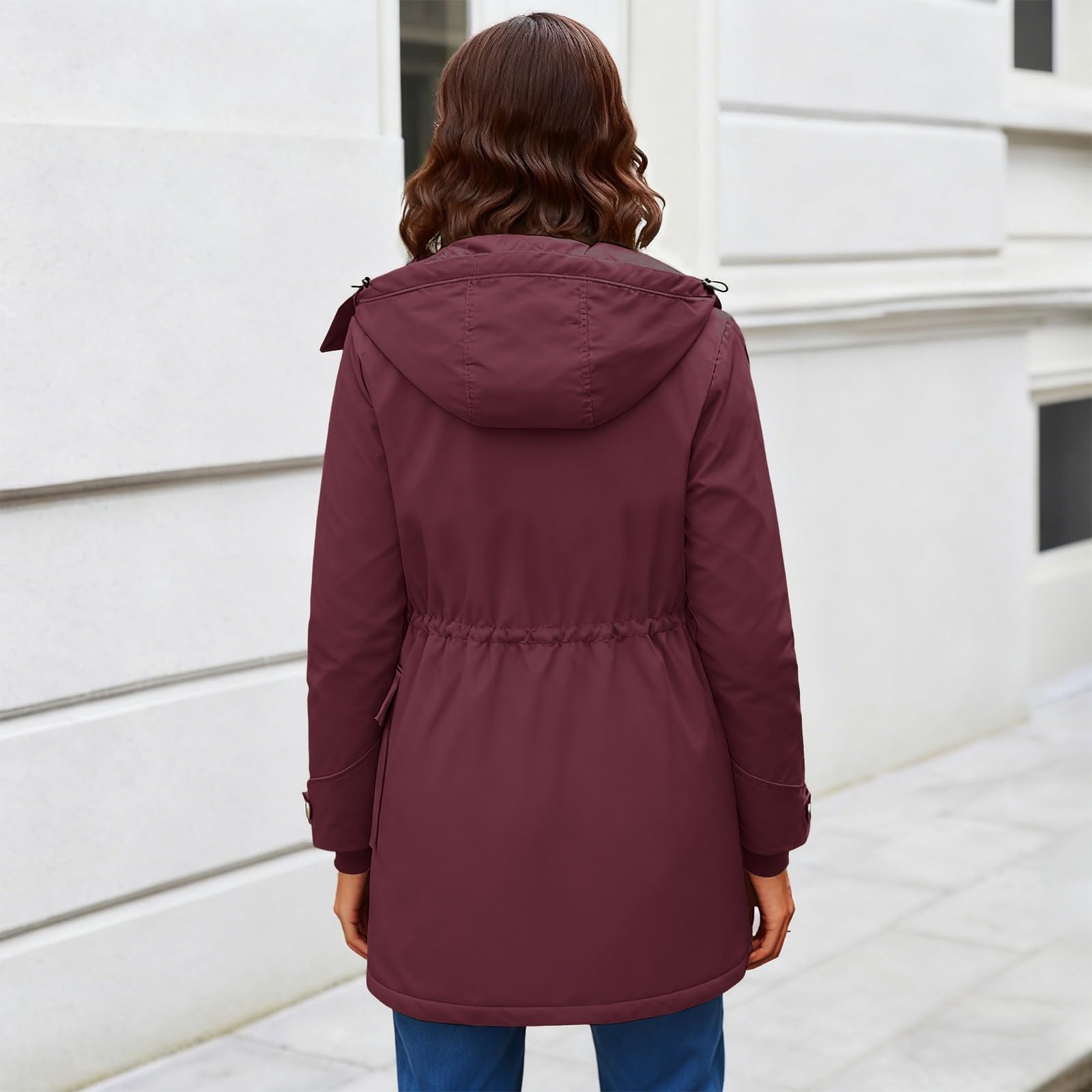 Abrigos de Invierno para Embarazadas,Chaqueta Porteo Mujer con Capucha | Abrigo 3 en 1 Premamá y Porteo Chaquetas Larga Gruesa de Manga Larga con Bolsillos Parka Cálida para Porteo de Bebé